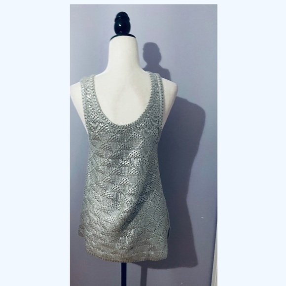 Anthropologie Moth Sana Foil Metallic Sleeveless Sweater - Picture 6 of 6